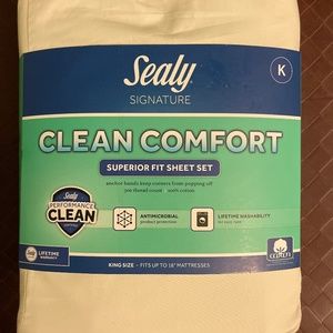 Sealy signature clean comfort superior fit sheet set size king